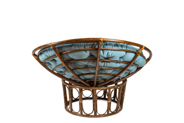 Coppia di poltrone “Papasan” in rattan e tessuto trapuntato, anni '70, LS43301351