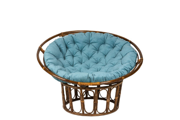 Coppia di poltrone “Papasan” in rattan e tessuto trapuntato, anni '70, LS43301351