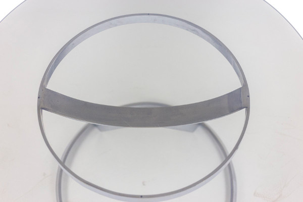Boris Tabacoff, Table Ronde En Métal Et En Verre, Années 1970, Ls4636501