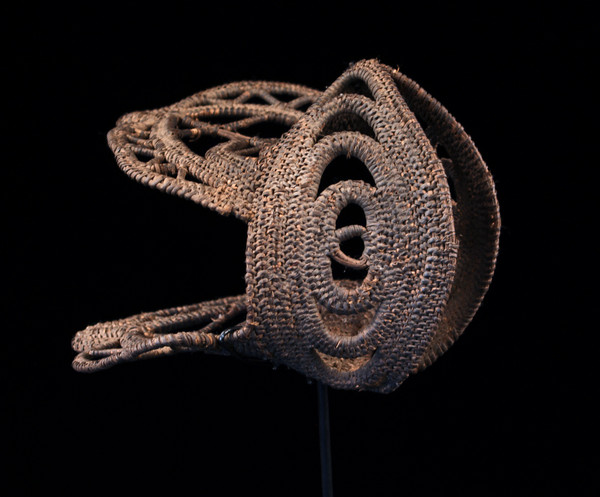 Yam mask, tribal art, oceanic art, basketry, Papua New Guinea, Basketry