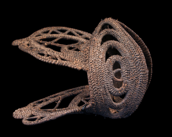 Yam mask, tribal art, oceanic art, basketry, Papua New Guinea, Basketry