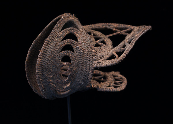 Yam mask, tribal art, oceanic art, basketry, Papua New Guinea, Basketry