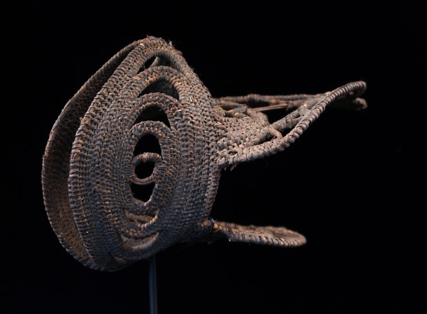 Yam mask, tribal art, oceanic art, basketry, Papua New Guinea, Basketry