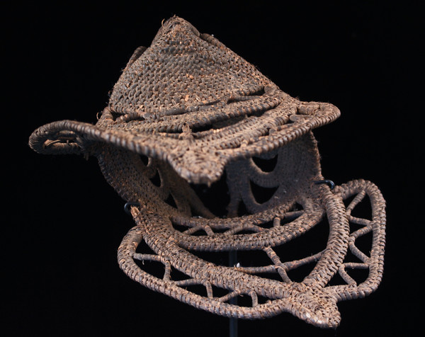 Yam mask, tribal art, oceanic art, basketry, Papua New Guinea, Basketry
