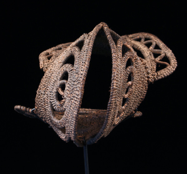 Yam mask, tribal art, oceanic art, basketry, Papua New Guinea, Basketry