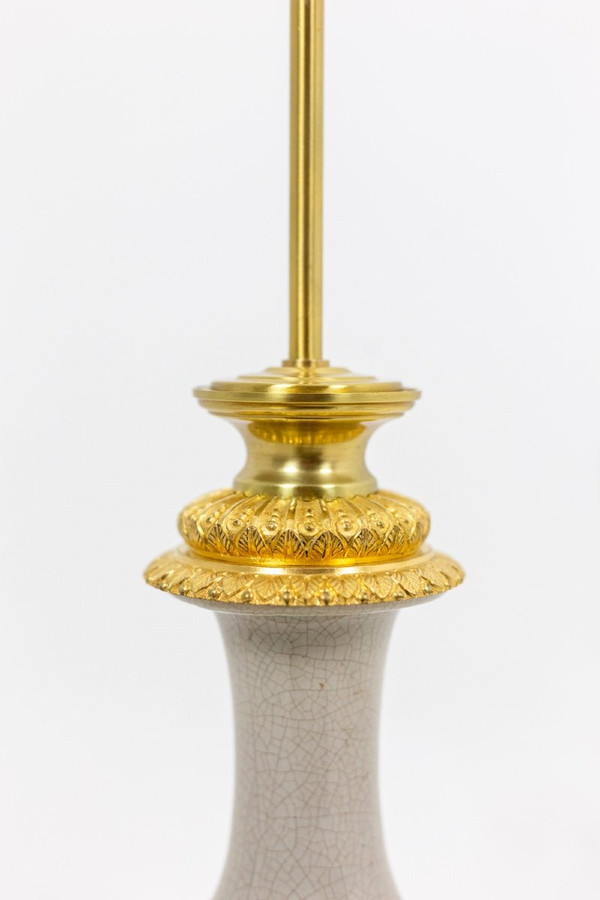 Lampe aus rissigem Celadon-Porzellan und vergoldeter Bronze, um 1880, Ls4517471