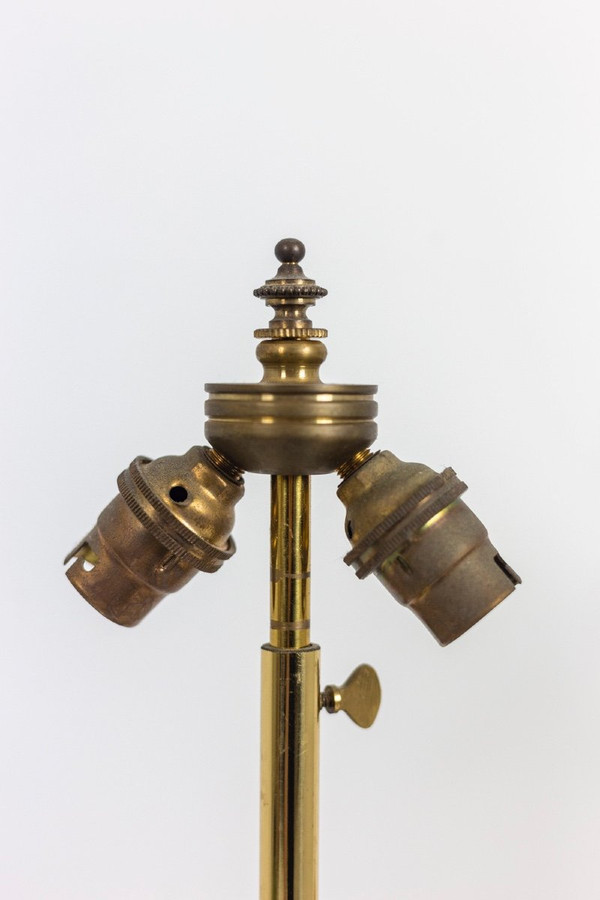 Paire De Lampes En Tôle Et Bronze Doré, Circa 1880, Op529901