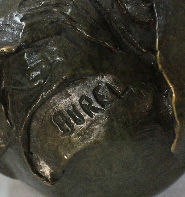 Bronze "Le fruit", signed S. Burel - Early 20th century