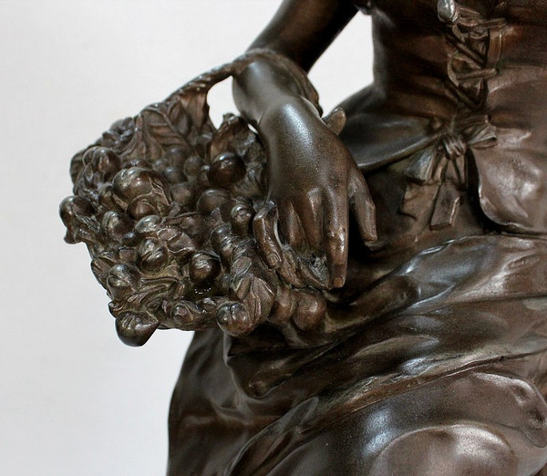 Grande regolatore "Les Cerises", di L-E Cana - Fine del XIX secolo
