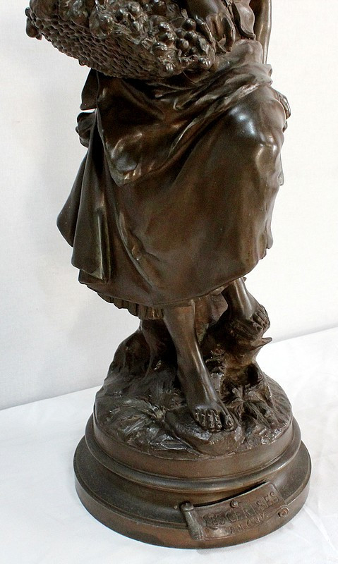 Grande regolatore "Les Cerises", di L-E Cana - Fine del XIX secolo