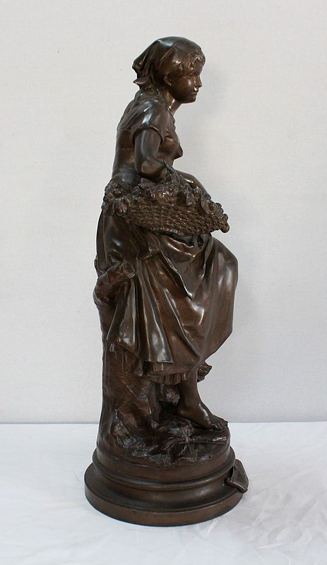 Grande regolatore "Les Cerises", di L-E Cana - Fine del XIX secolo