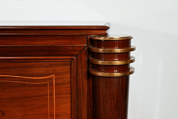 5-door sideboard in Rio rosewood, attributed to J.Leleu, Art Deco - 1940