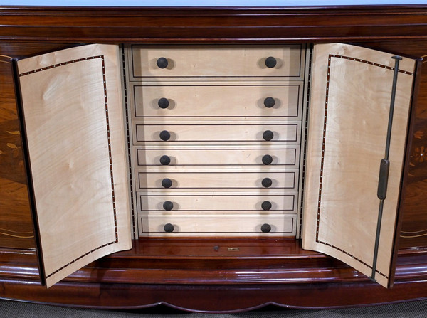5-door sideboard in Rio rosewood, attributed to J.Leleu, Art Deco - 1940