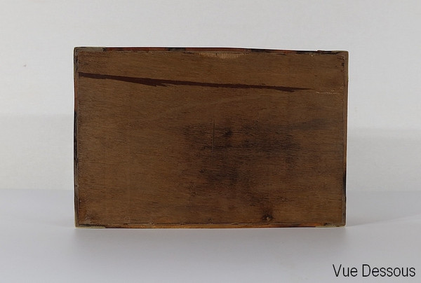 Small travel writing case in solid mahogany - 2nd part 19th century