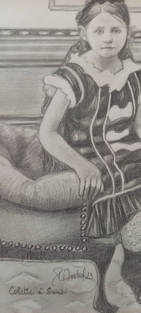 Disegno/ritratto di Colette all'età di 5 anni