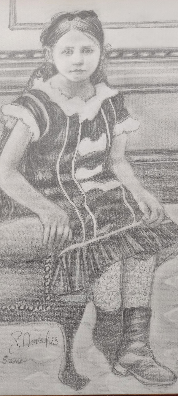 Disegno/ritratto di Colette all'età di 5 anni