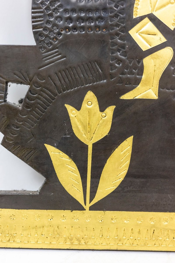 Roger Capron, Panneau Décoratif En Plomb, Années 1960 -  Ls45392031