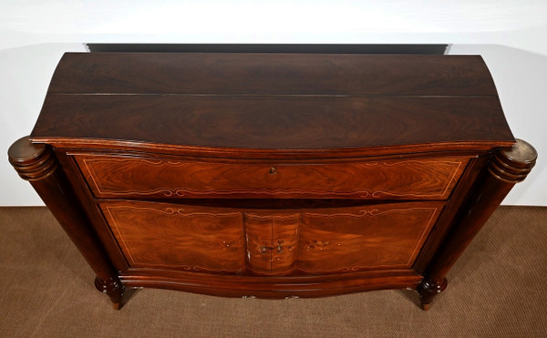 Bar a buffet in palissandro di Rio, attribuito a J.Leleu, Art Deco - 1940