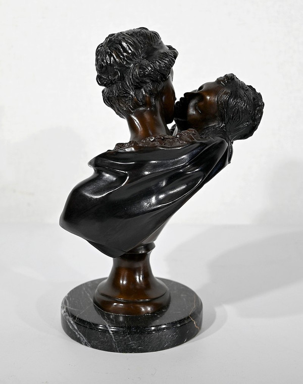 Bronzo "Le Baiser Donné" dopo J-A. Houdon - Fine del XIX secolo
