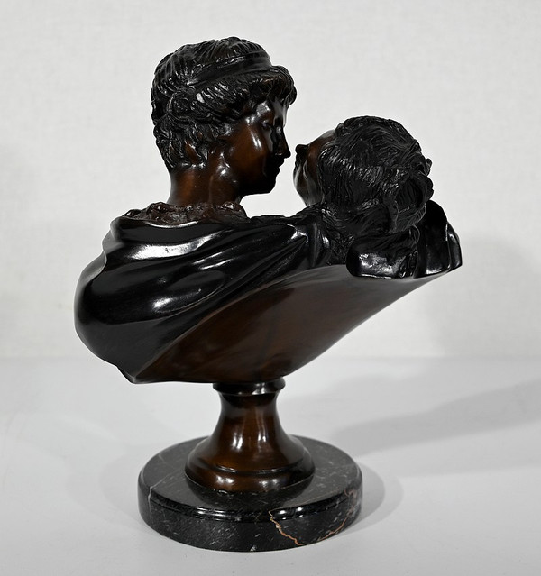 Bronzo "Le Baiser Donné" dopo J-A. Houdon - Fine del XIX secolo