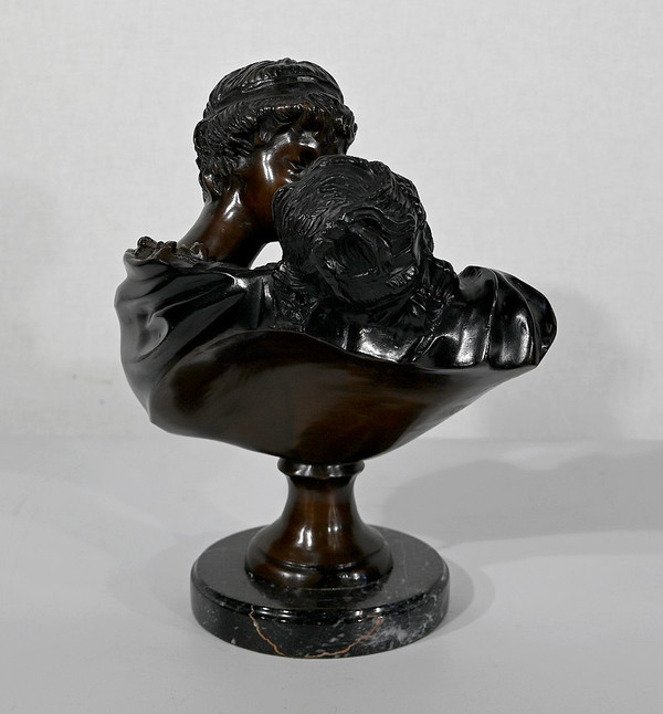 Bronzo "Le Baiser Donné" dopo J-A. Houdon - Fine del XIX secolo