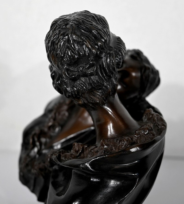 Bronzo "Le Baiser Donné" dopo J-A. Houdon - Fine del XIX secolo