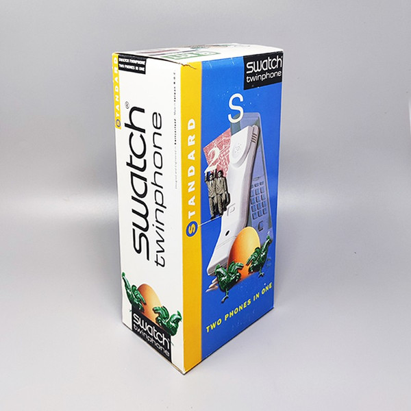 1990 Magnifique Swatch Twin Phone "Deluxe" avec la boîte d'origine. Style de Memphis