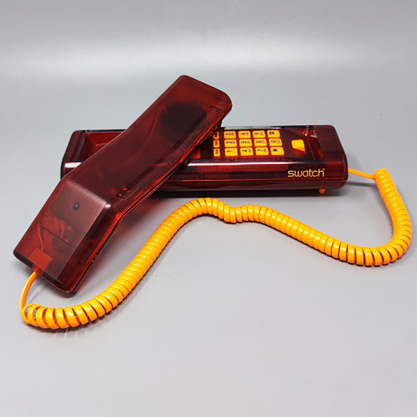 1990 Magnifique Swatch Twin Phone "Deluxe" avec la boîte d'origine. Style de Memphis