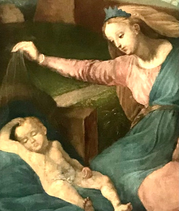 Tableau hst « La vierge au diadème bleu » d ‘ après Raffaello Sanzio dit  Raphaël 