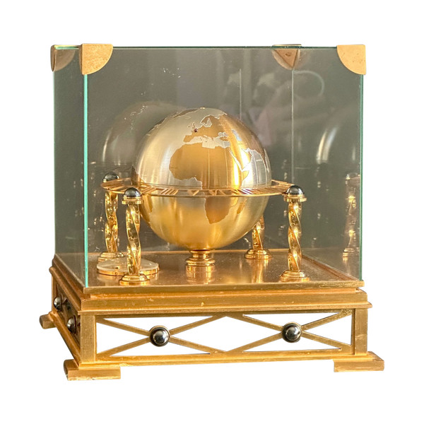 Hour Lavigne, Bronze Globe Table Clock