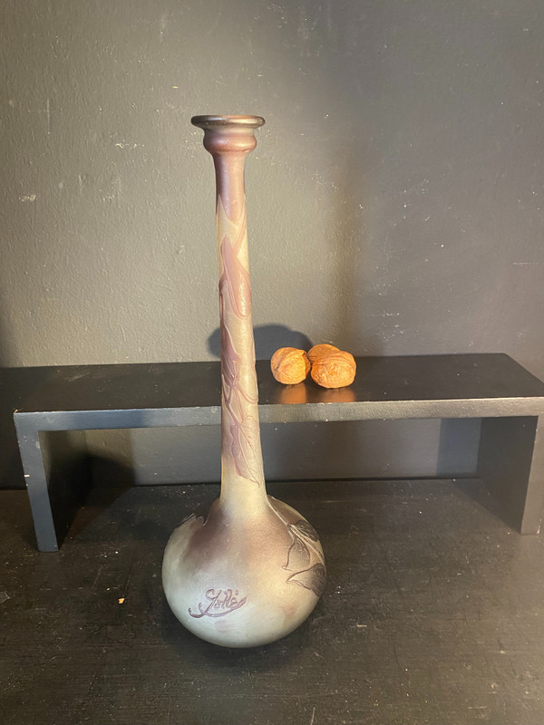 Vase signed Gallé, clematis design