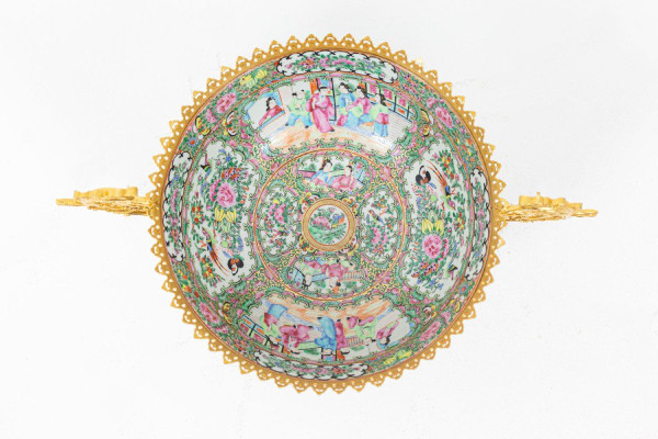 Large Gilt Bronze Canton Porcelain Cup, Circa 1880 - Ls4380485
