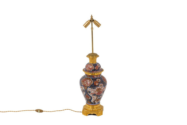 Imari Porcelain And Bronze Gilt Lamp, Circa 1880 - Ls31811381