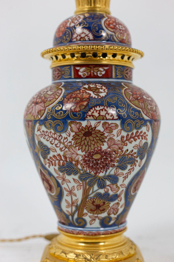 Imari Porcelain And Bronze Gilt Lamp, Circa 1880 - Ls31811381