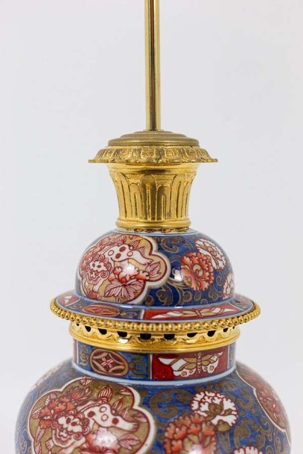 Imari Porcelain And Bronze Gilt Lamp, Circa 1880 - Ls31811381
