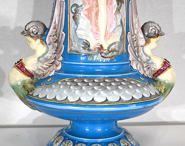 Pair of Vases, Creil-Montereau Earthenware – Mid-19th Century