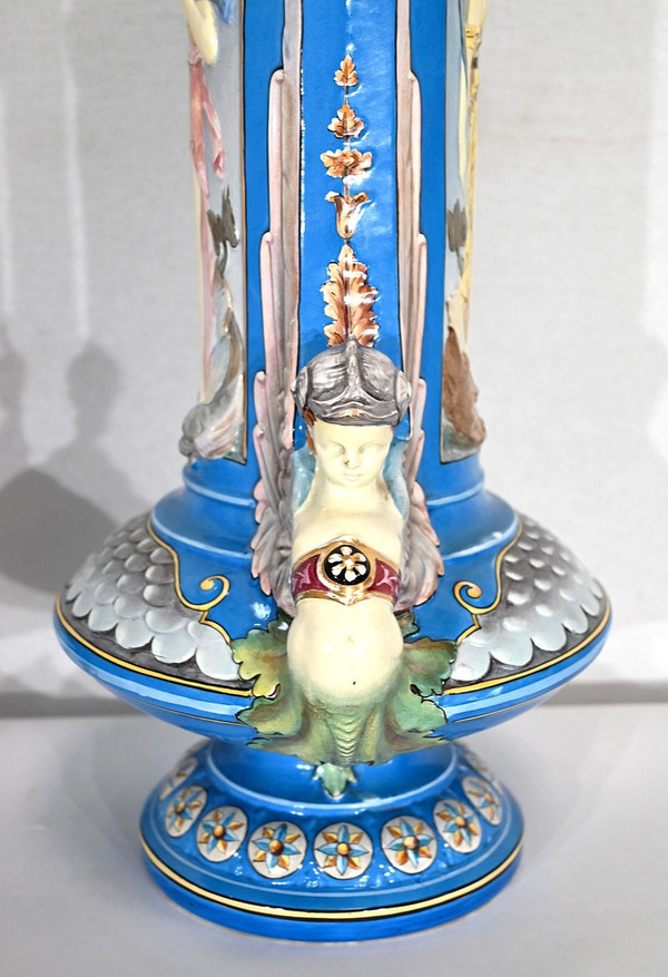 Pair of Vases, Creil-Montereau Earthenware – Mid-19th Century