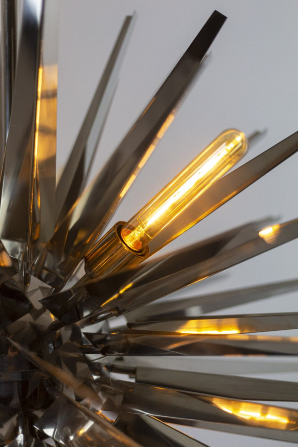Eichholtz, "Gregorian" Chandelier In Chromed Metal, Contemporary Work - Ls4253894