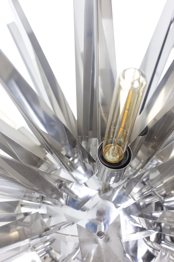 Eichholtz, "Gregorian" Chandelier In Chromed Metal, Contemporary Work - Ls4253894