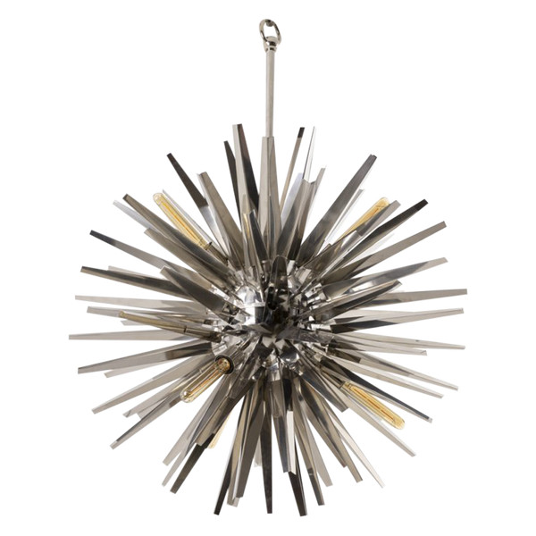Eichholtz, "Gregorian" Chandelier In Chromed Metal, Contemporary Work - Ls4253894