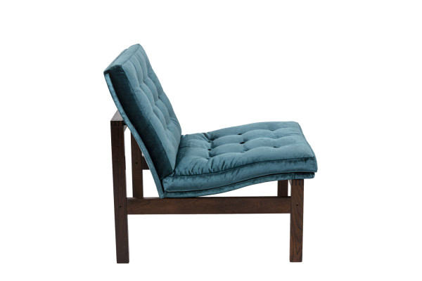 Danish France & Son Fireside Chair In Rosewood And Blue Velvet, 1962 - LS3705B1511