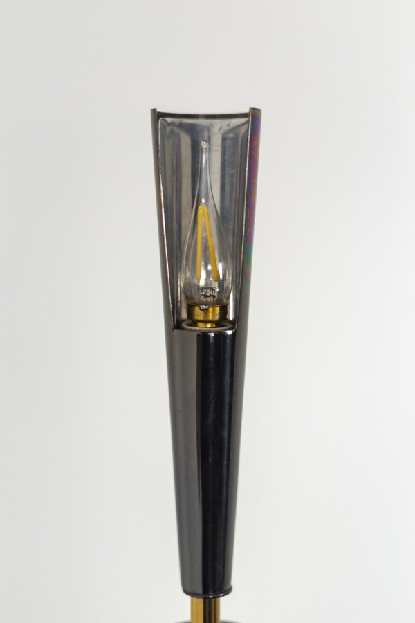 Maison Charles, Quasar Stehlampe aus goldenem und schillerndem Metall, 20. Jahrhundert – Op519501