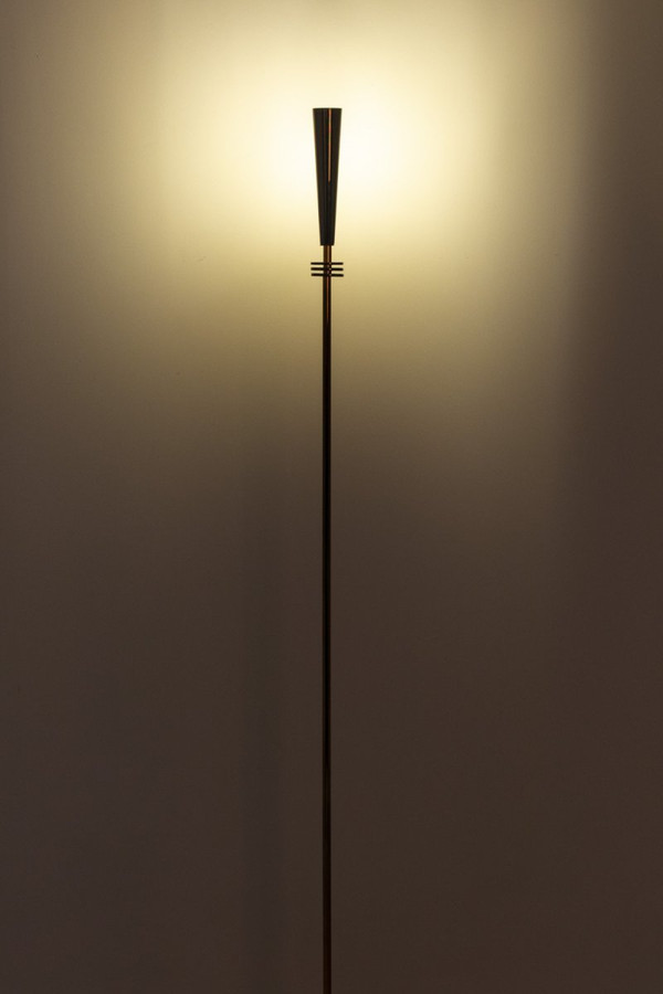 Maison Charles, Quasar Stehlampe aus goldenem und schillerndem Metall, 20. Jahrhundert – Op519501