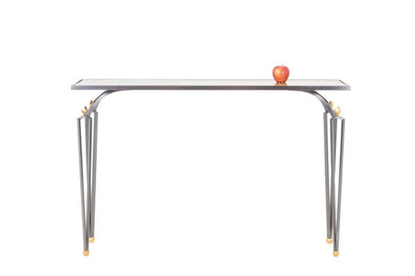 Antoine Dariule, Console in acciaio e ottone patinato, opera contemporanea