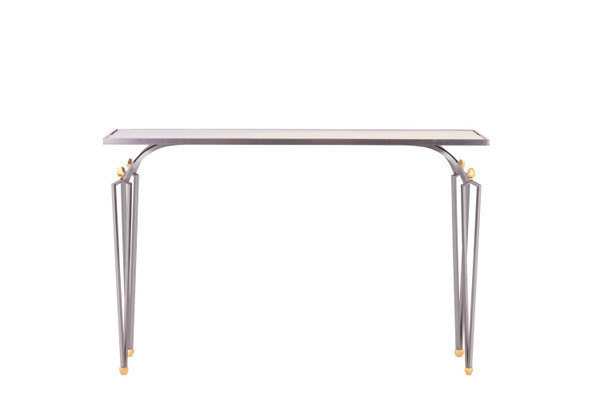 Antoine Dariule, Console in acciaio e ottone patinato, opera contemporanea