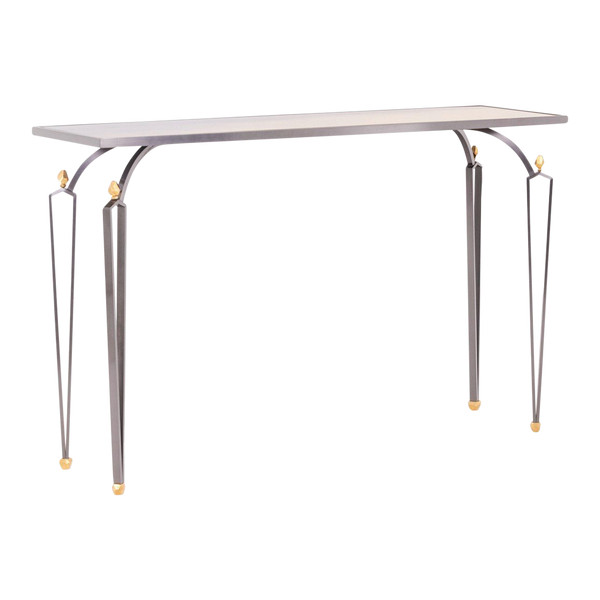 Antoine Dariule, Console in acciaio e ottone patinato, opera contemporanea