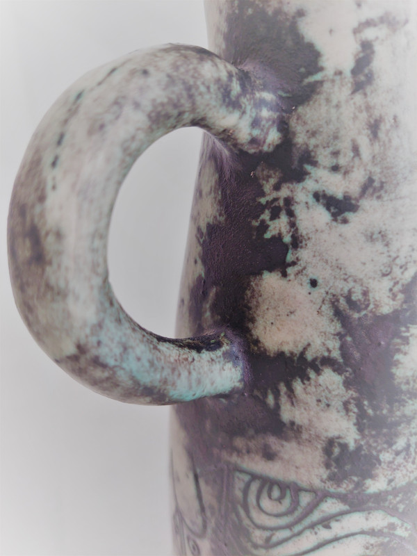 Pichet vase vintage en céramique française par Jacques Blin (circa 1950s)