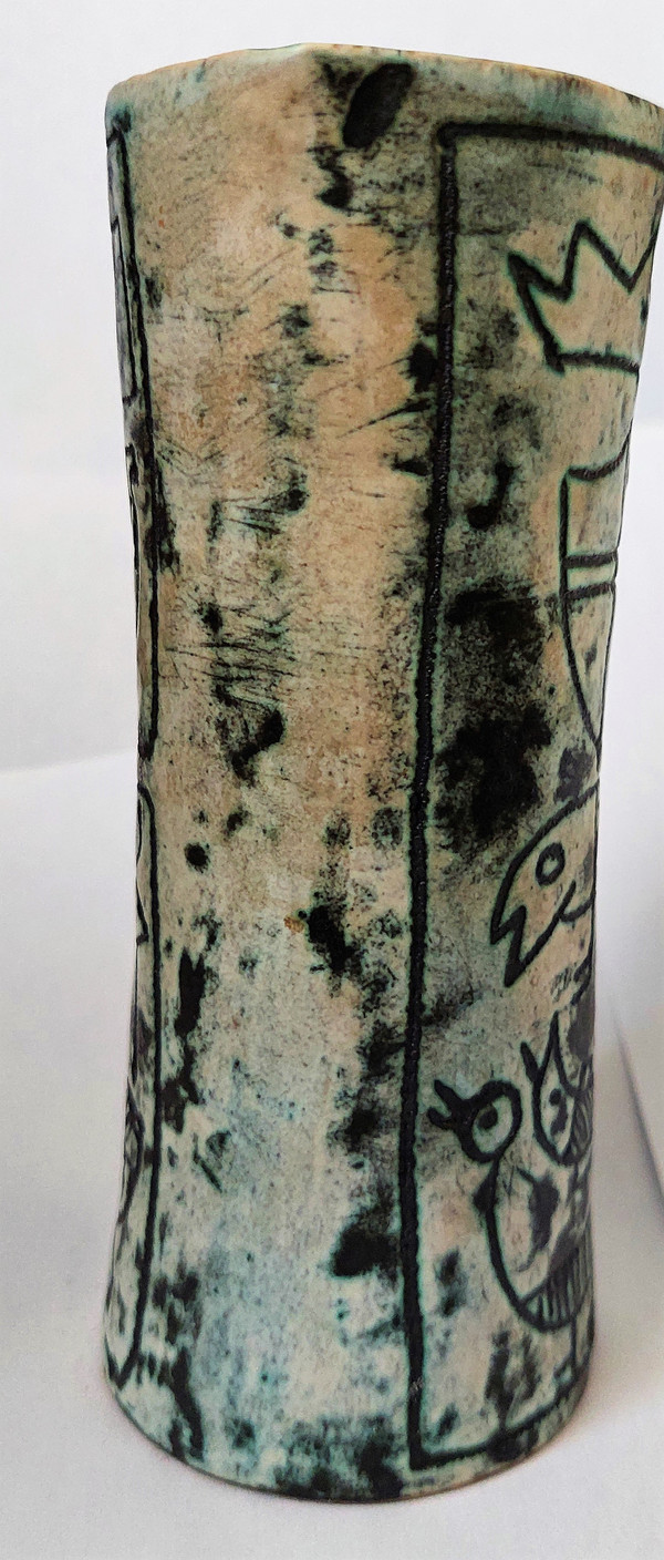 Pichet vase vintage en céramique française par Jacques Blin (circa 1950s)