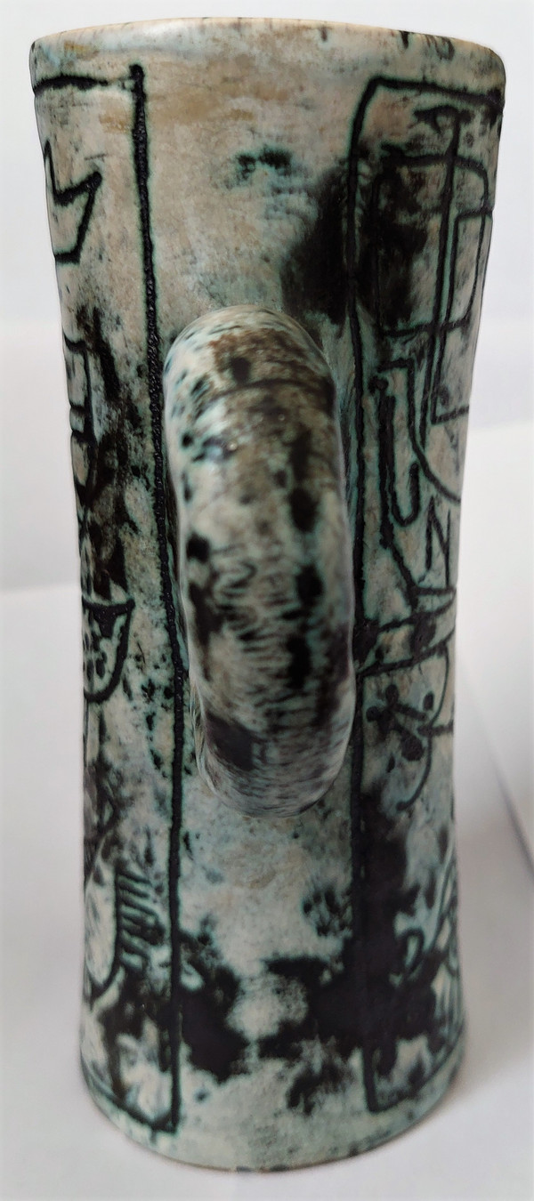 Pichet vase vintage en céramique française par Jacques Blin (circa 1950s)