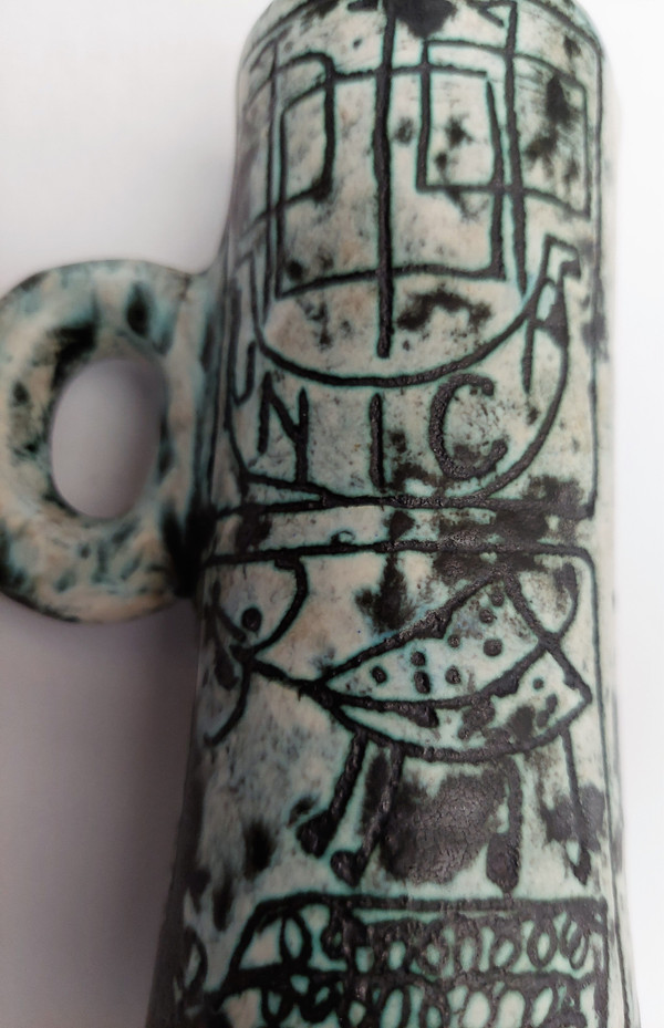 Pichet vase vintage en céramique française par Jacques Blin (circa 1950s)